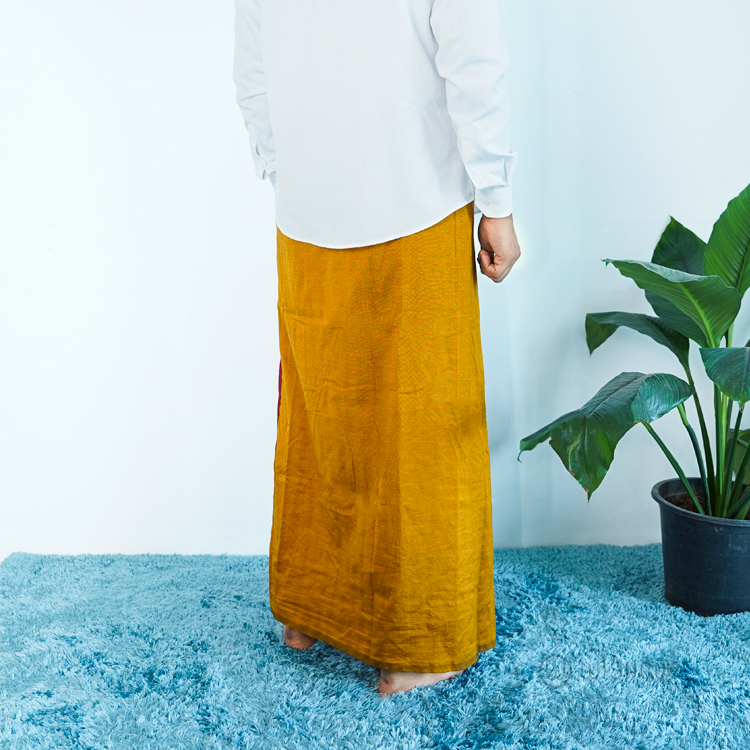 Avurudu Colour Maroon & Gold Handloom Sarong