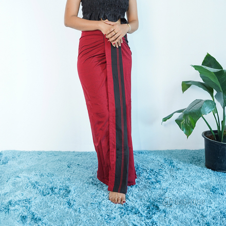 Avurudu Colour Red & Black Handloom Lungi