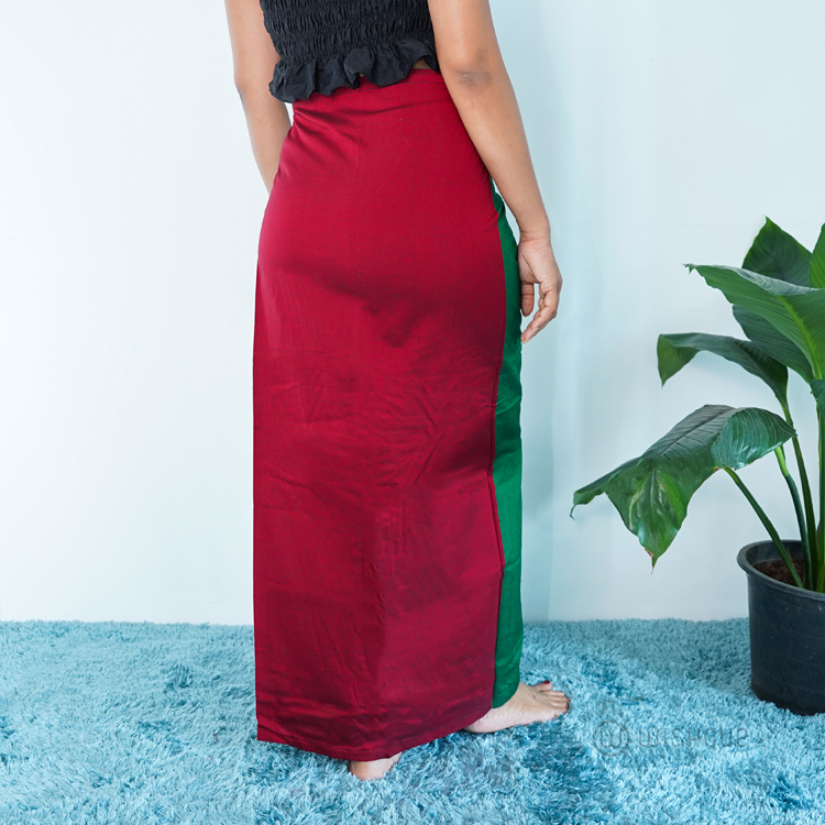 Red & Green Avurudu Handloom Lungi