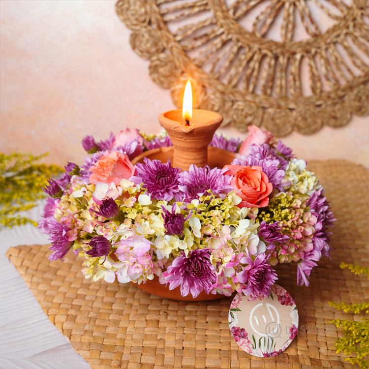 Avurudu Sparkle Clay Lamp Arrangement