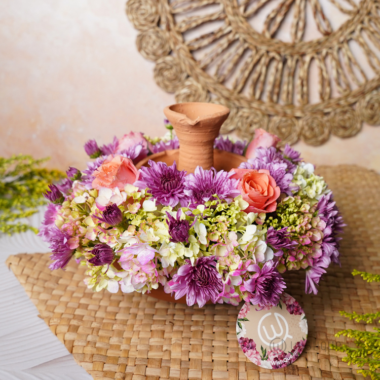 Avurudu Sparkle Clay Lamp Arrangement