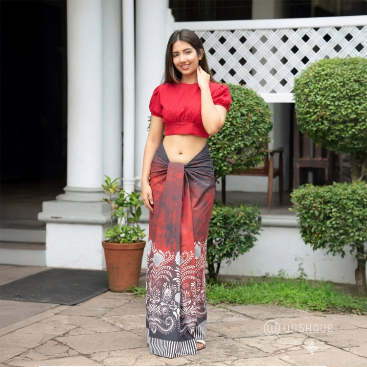 Ceylon Red Bloom Lungi