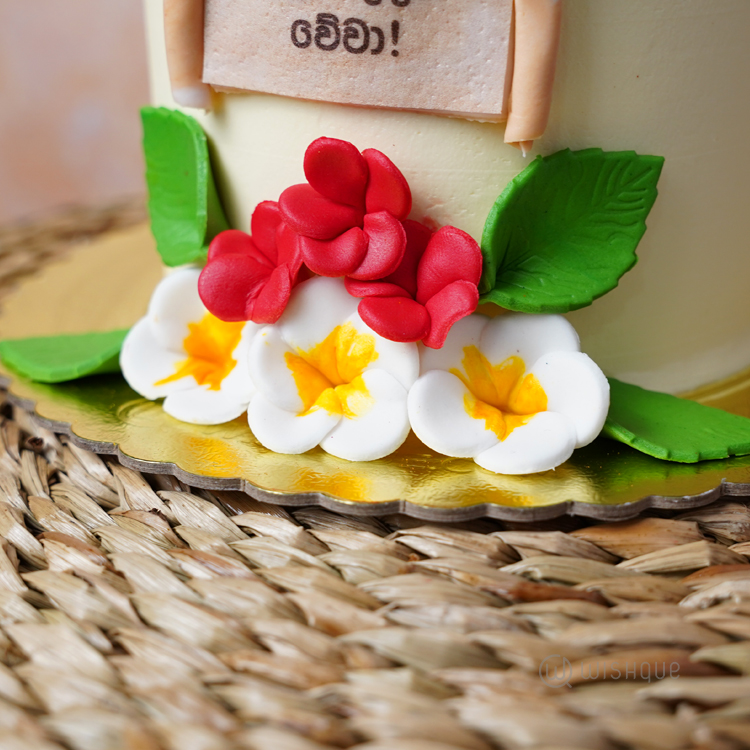 New Year Blessing Ribbon Cake