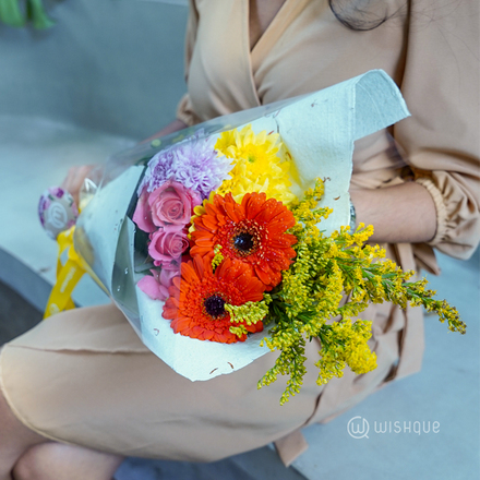 Serene Sunshine Mother's Day Fresh Flower Bouquet