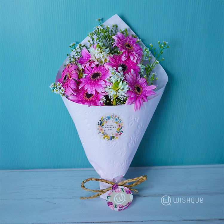 Rosy Bloom Delight Mother's Day Fresh Flower Bouquet