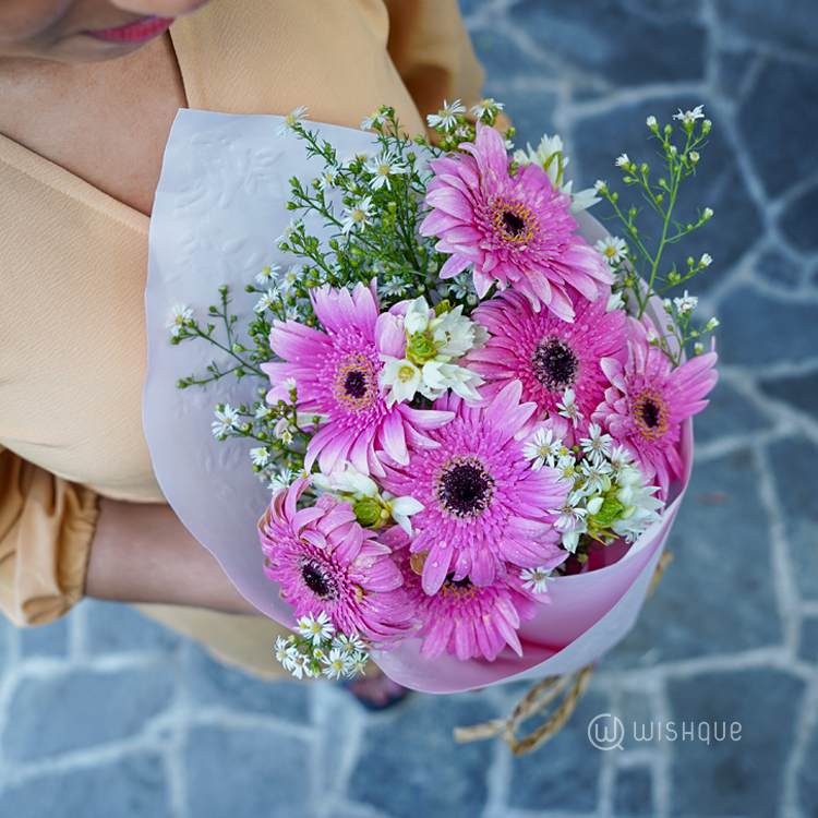 Rosy Bloom Delight Mother's Day Fresh Flower Bouquet