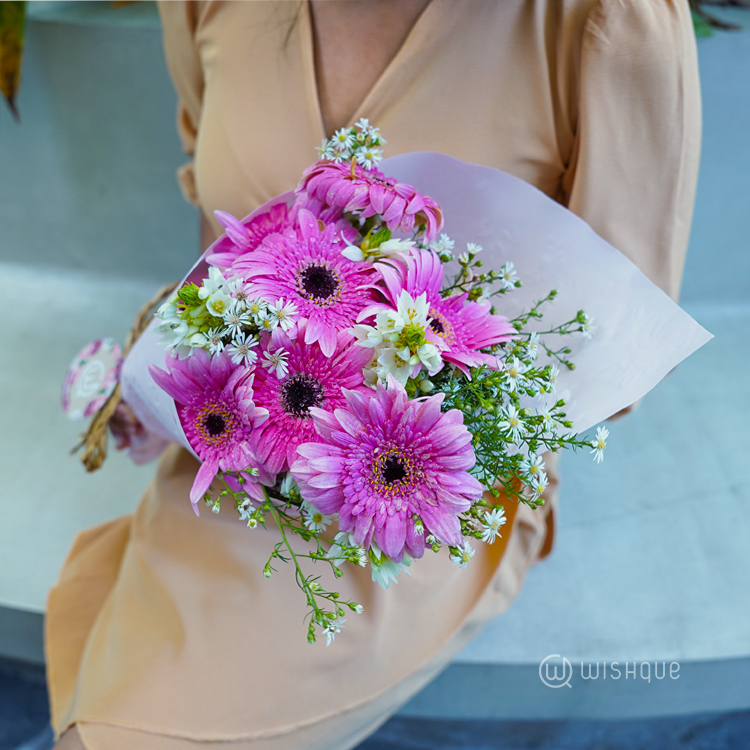 Rosy Bloom Delight Mother's Day Fresh Flower Bouquet