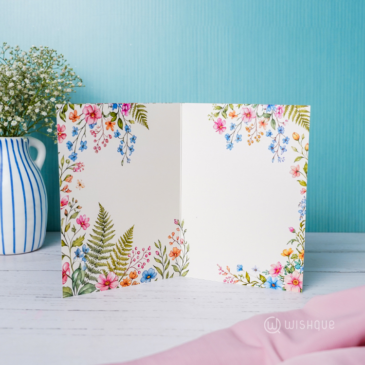 Adarei Amma With Tulip Greeting Card