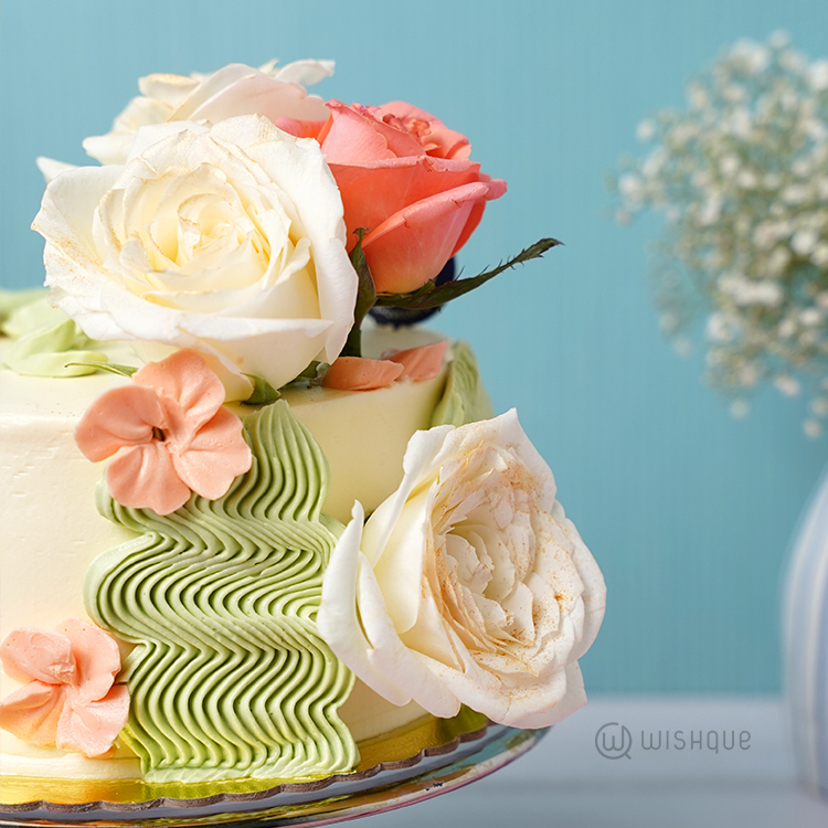 Floral Blooming Amma Chocolate Cake