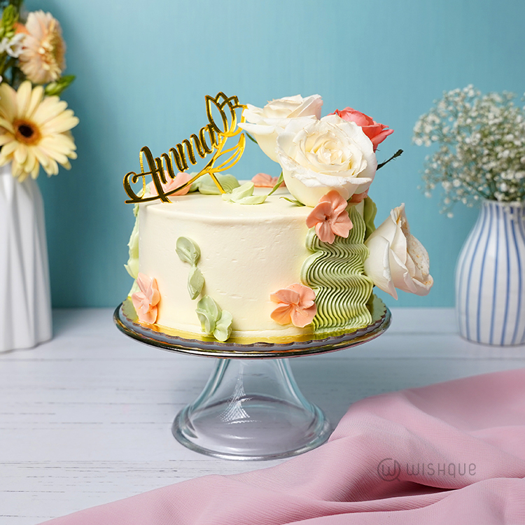 Floral Blooming Amma Chocolate Cake