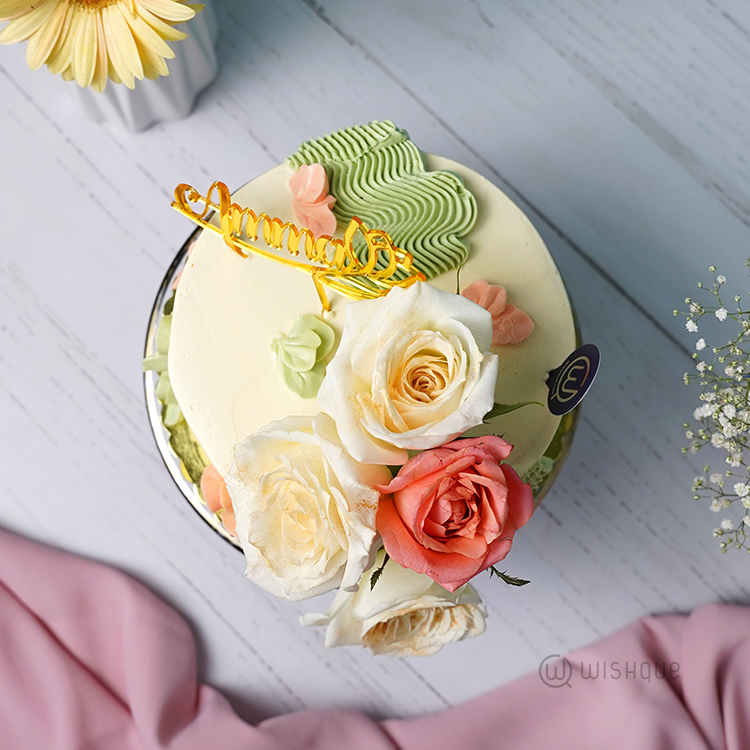 Floral Blooming Amma Chocolate Cake