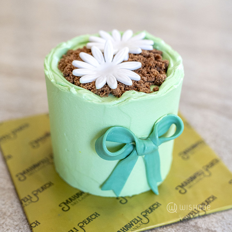Golden Caramel Ribbon Delight Mini Cake