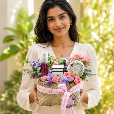 Mom's Floral Love Basket Arrangement