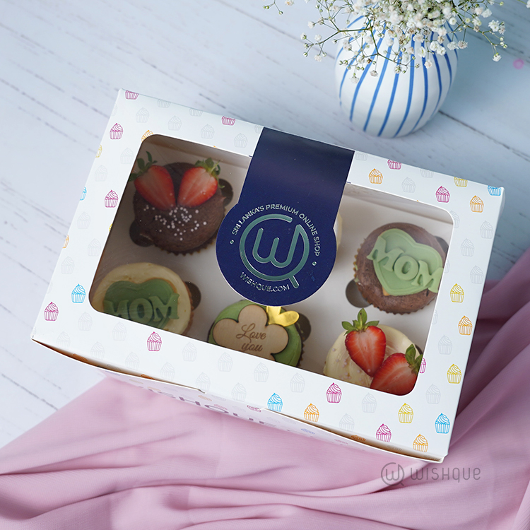 Happy Mother's Day Floral Cupcake Box of 6