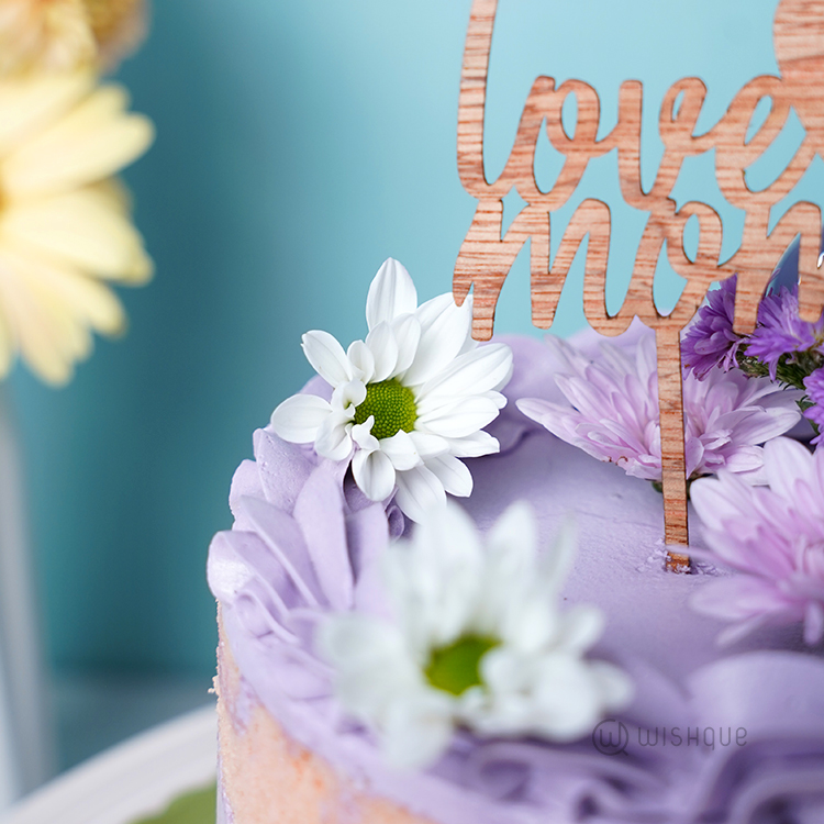 Lavender Grace Ribbon Cake for Mom