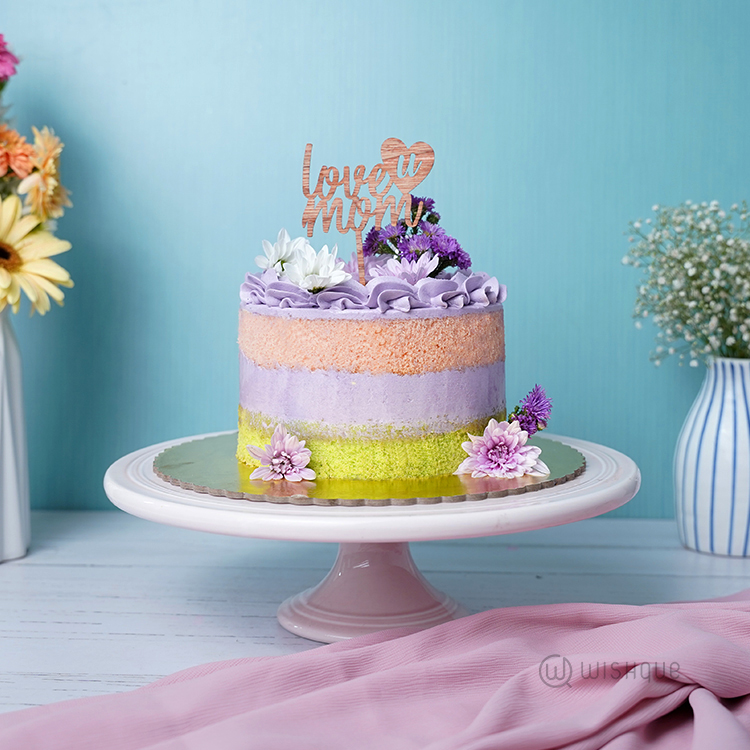 Lavender Grace Ribbon Cake for Mom