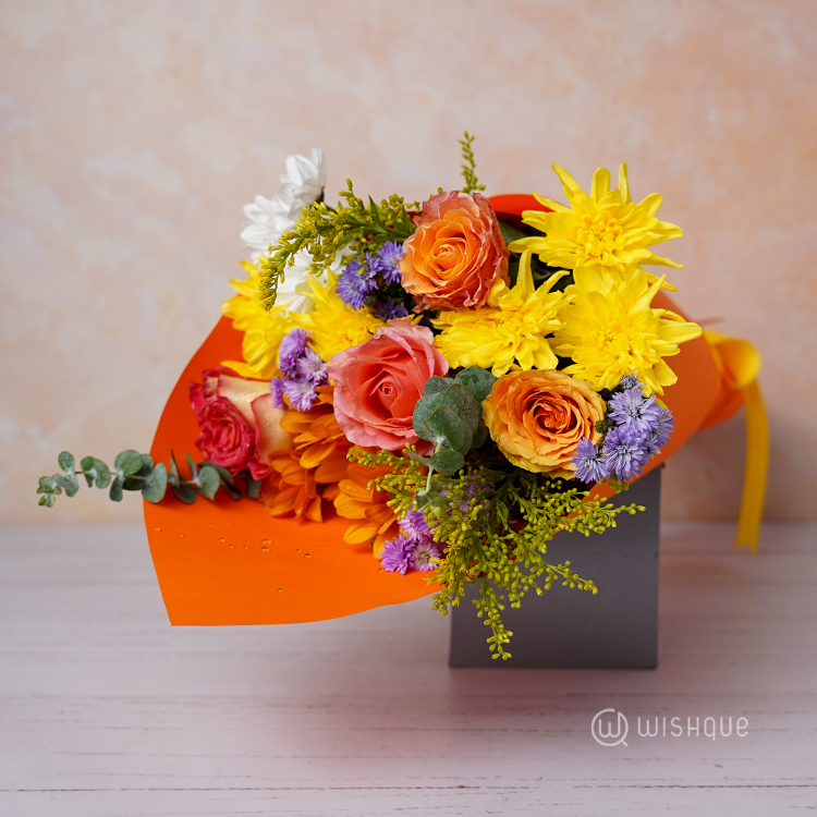 Sunburst Mix Colour Mother's Day Flower Arrangement