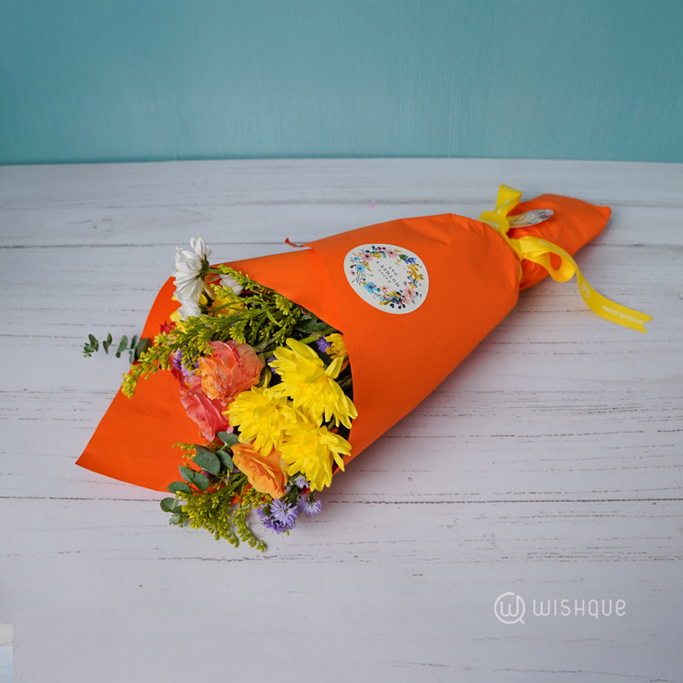 Sunburst Mix Colour Mother's Day Flower Arrangement