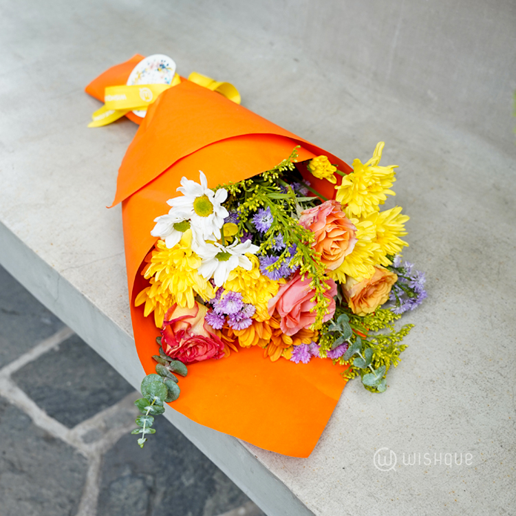 Sunburst Mix Colour Mother's Day Flower Arrangement