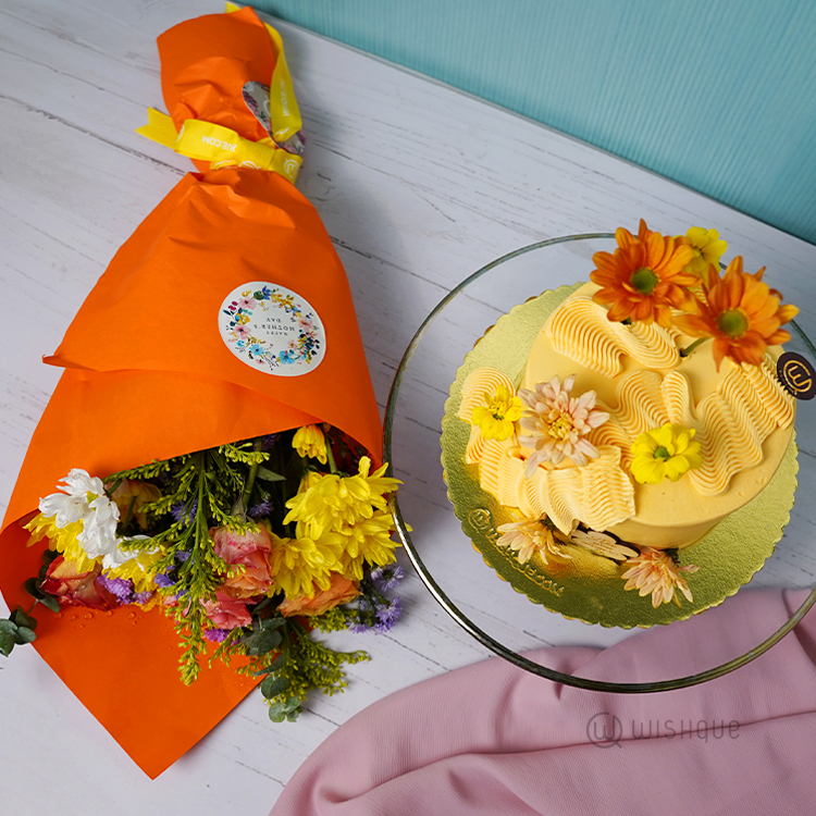 Yellow Petal Cascade Mom Gift Set