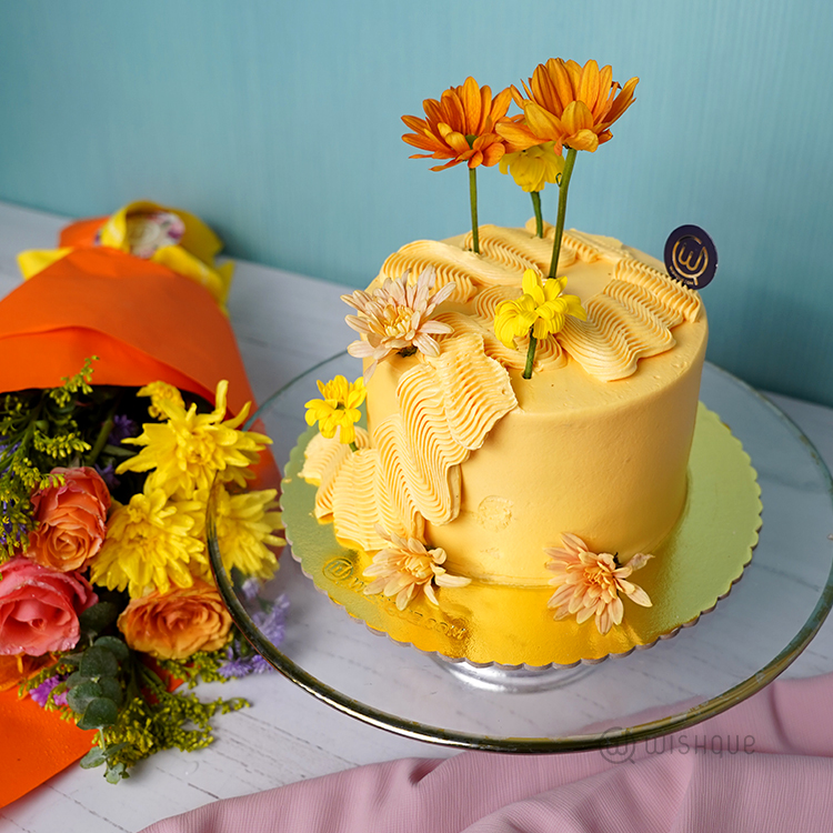 Yellow Petal Cascade Mom Gift Set