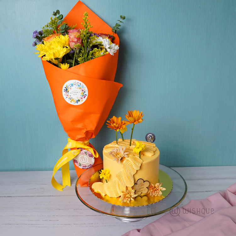Yellow Petal Cascade Mom Gift Set