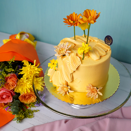 Yellow Petal Cascade Mom Gift Set