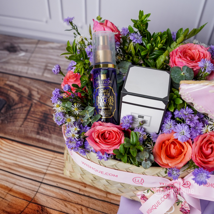 Sweet Floral Love Basket Arrangement
