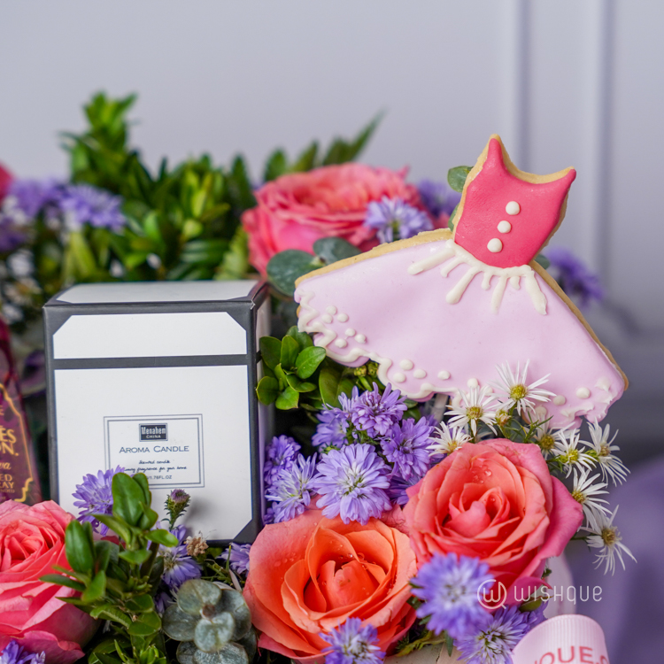 Sweet Floral Love Basket Arrangement