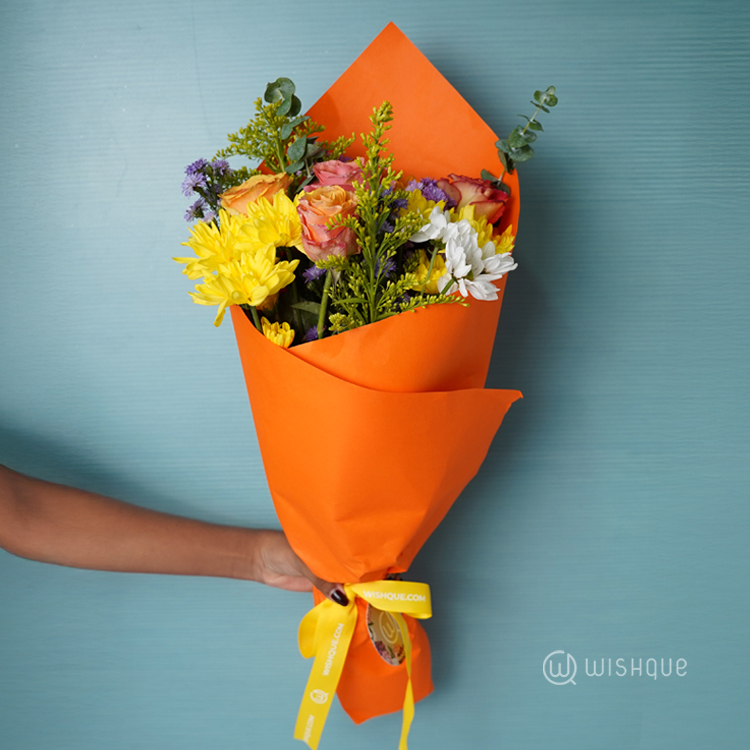 Sunburst Mix Colour Flower Arrangement