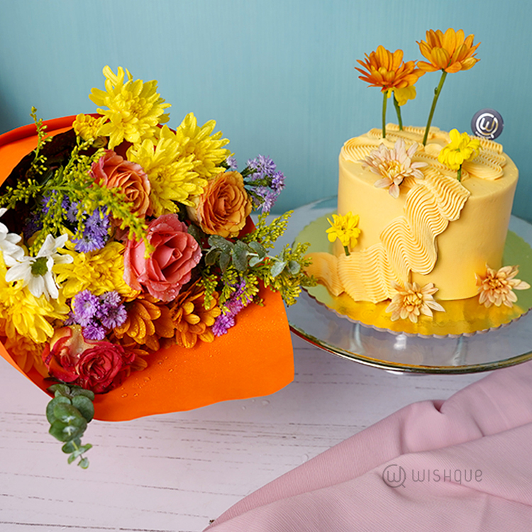 Yellow Petal Cascade Gift Set