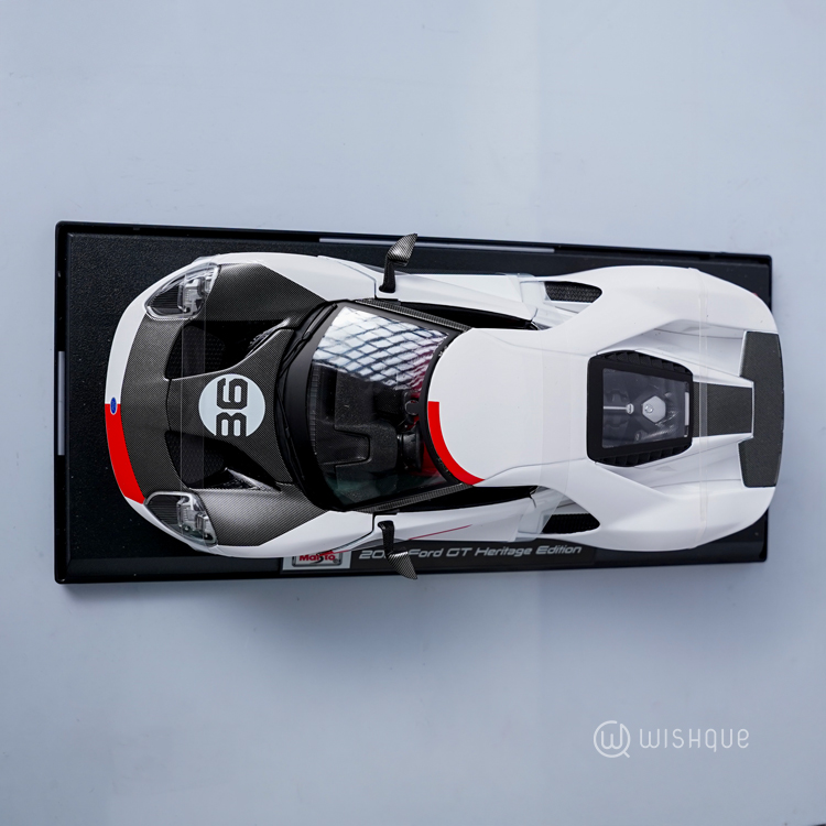 Maisto 2021 Ford GT Heritage White Special Edition