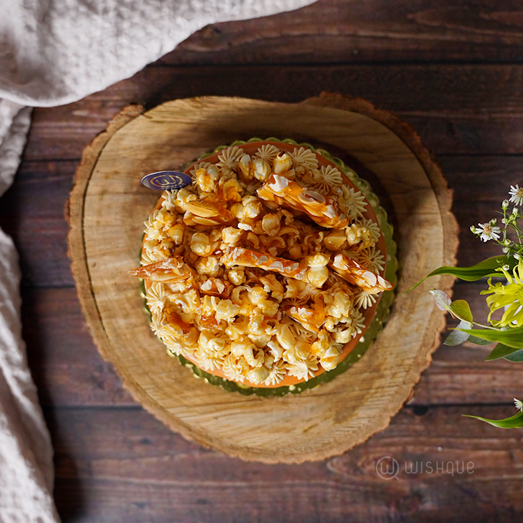 Peanut Butter Popcorn Crunchy Cake