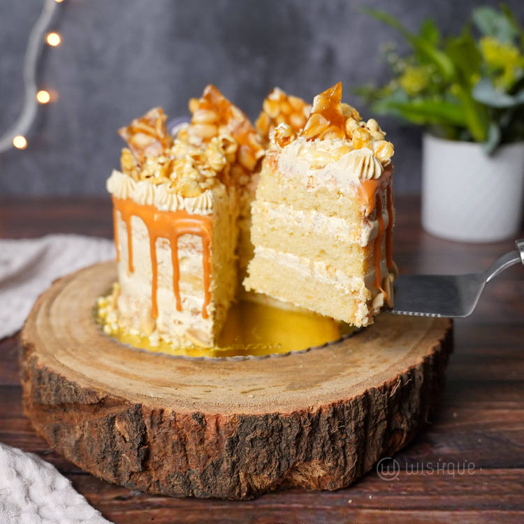 Peanut Butter Popcorn Crunchy Cake