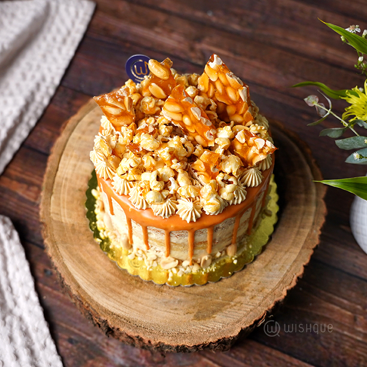 Peanut Butter Popcorn Crunchy Cake