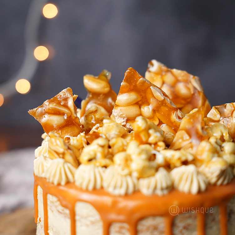 Peanut Butter Popcorn Crunchy Cake
