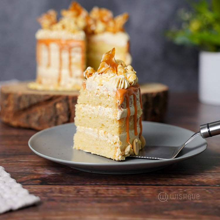 Peanut Butter Popcorn Crunchy Cake