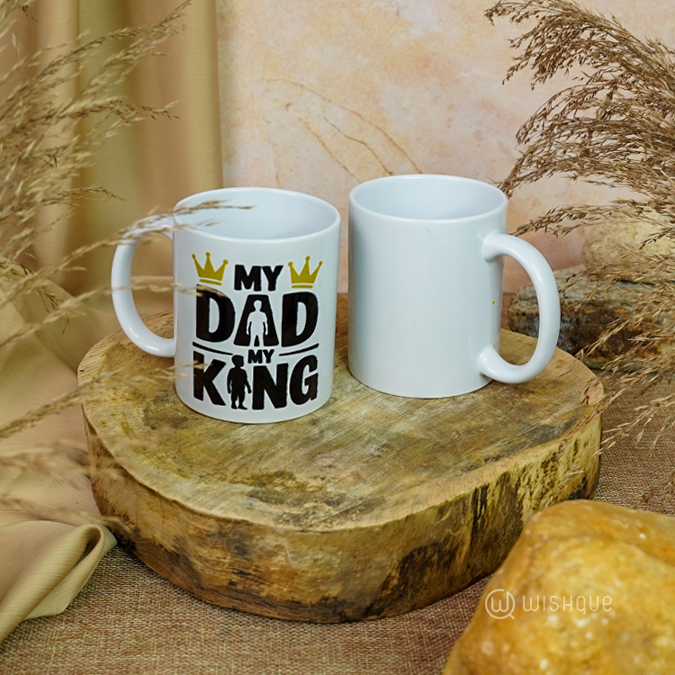 My Dad My King Gold Foil Greeting Card & Printed Mug