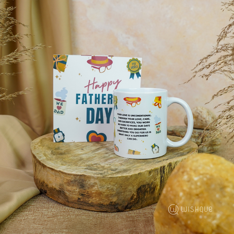 Happy Father's Day Celebration Greeting Card & Printed Mug
