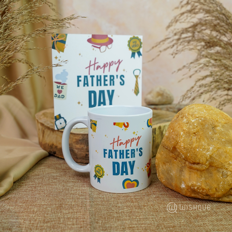 Happy Father's Day Celebration Greeting Card & Printed Mug