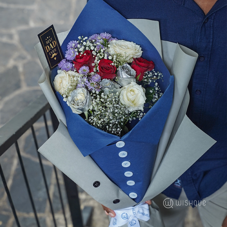 The Dapper Gentleman Best Dad Floral Bouquet