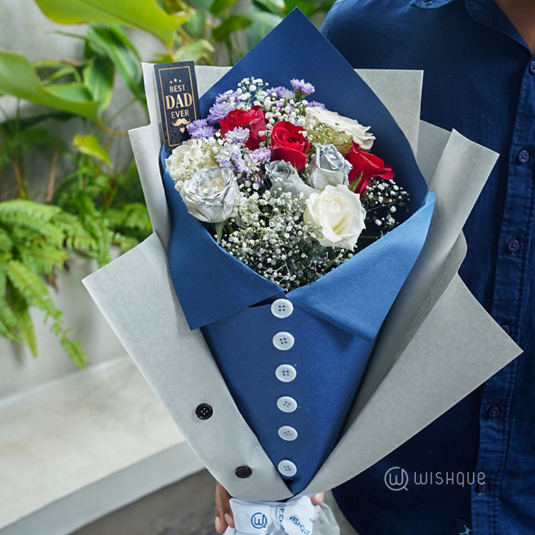 The Dapper Gentleman Best Dad Floral Bouquet