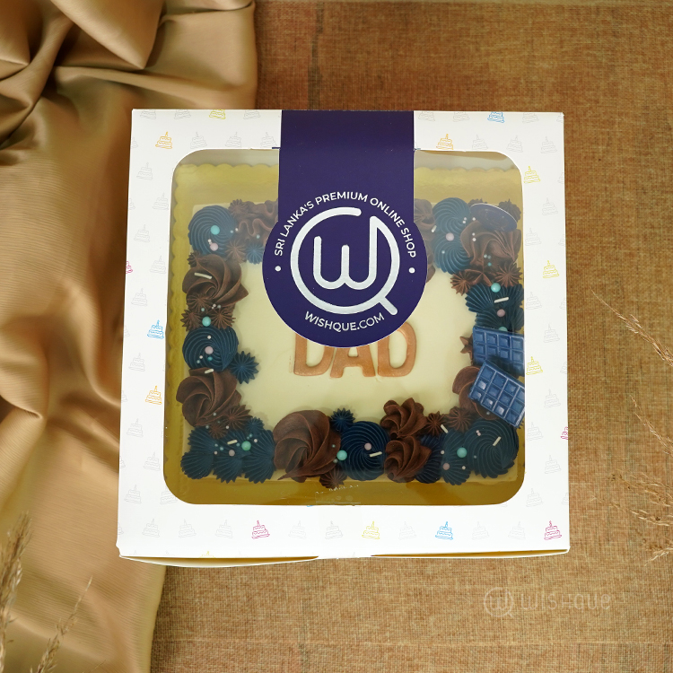 Blue Bliss Ribbon Cake for Dad