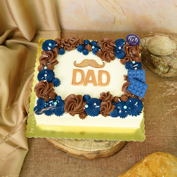 Blue Bliss Ribbon Cake for Dad