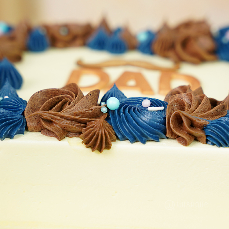 Blue Bliss Ribbon Cake for Dad