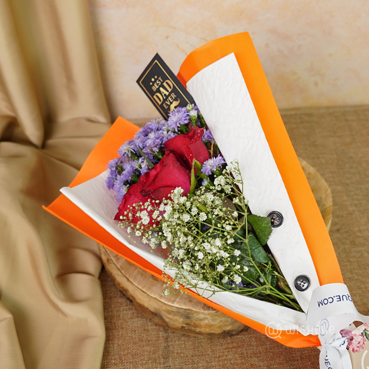 The Vibrant Charmer Best Dad Floral Bouquet