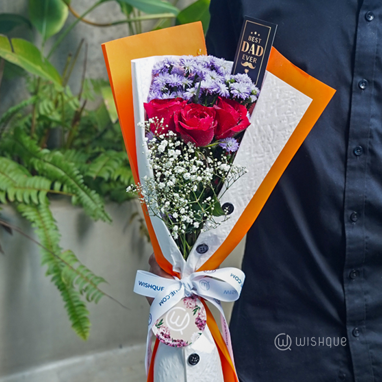 The Vibrant Charmer Best Dad Floral Bouquet