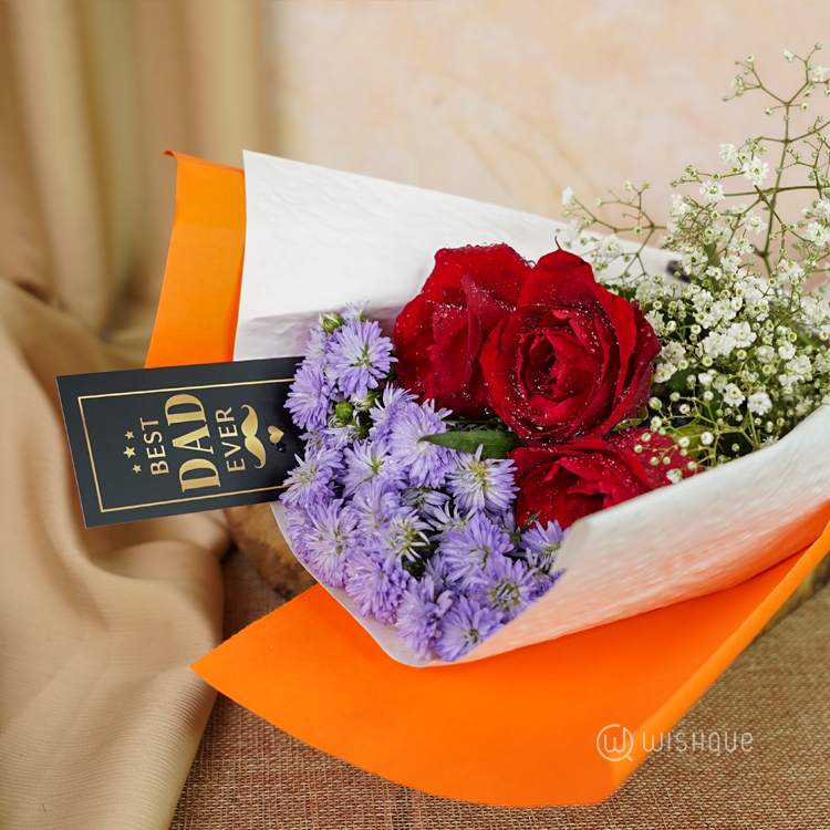 The Vibrant Charmer Best Dad Floral Bouquet