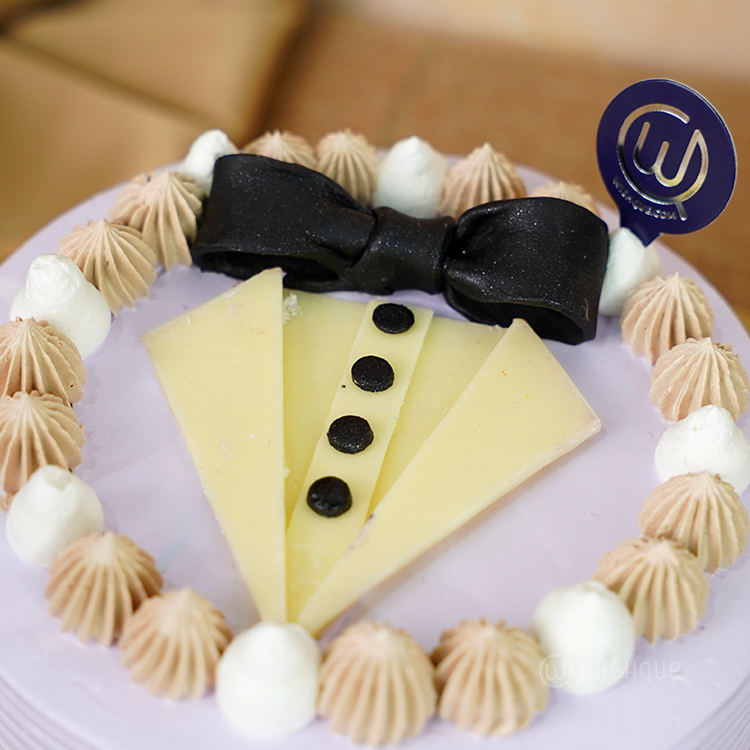 Lavender Tuxedo Triple Chocolate Mousse Cake