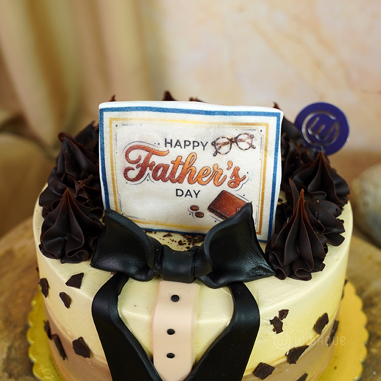 Royal Suit Happy Father's Day Chocolate Ganache Cake
